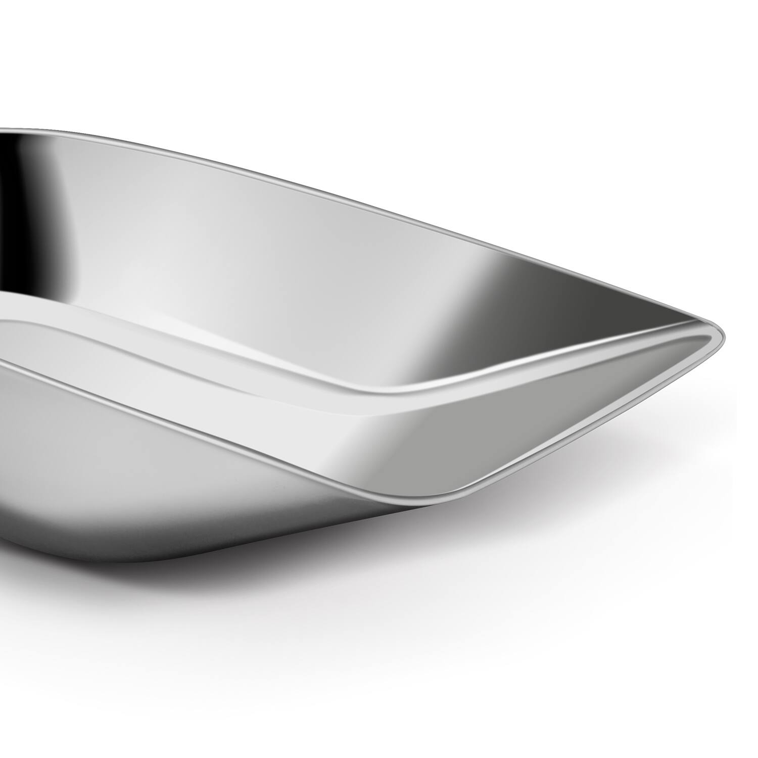 Left. Malletson - Ice Scoop Stainless Steel Ergonomic Handle for Bars and Kitchens - Dishwasher Safe - Sliver.