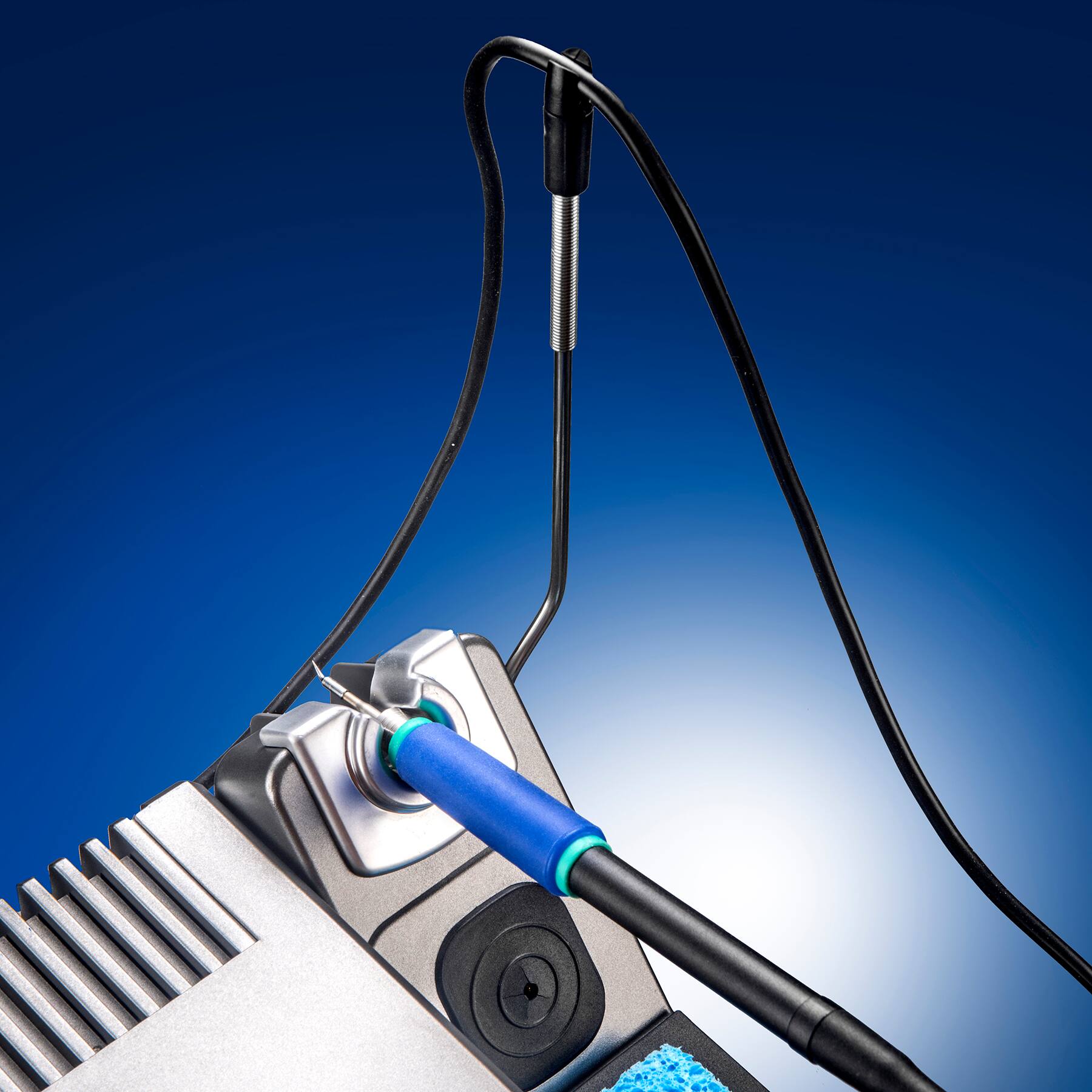 Alt View 2. X-Tronic - SX-90 120 W Precision Micro Soldering Iron Station, 3 Temp Presets, °C/°F, Exclusive Temp Kicker Bar & More - Silver.