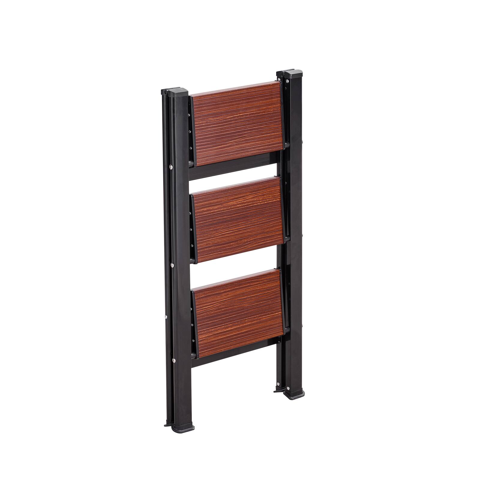 Alt View 5. VEVOR - 3 Step Ladder, Folding Step Stool with Wide Anti-Slip Pedal and Comfort Handgrip, Lightweight 330 lbs Capacity - Silver.