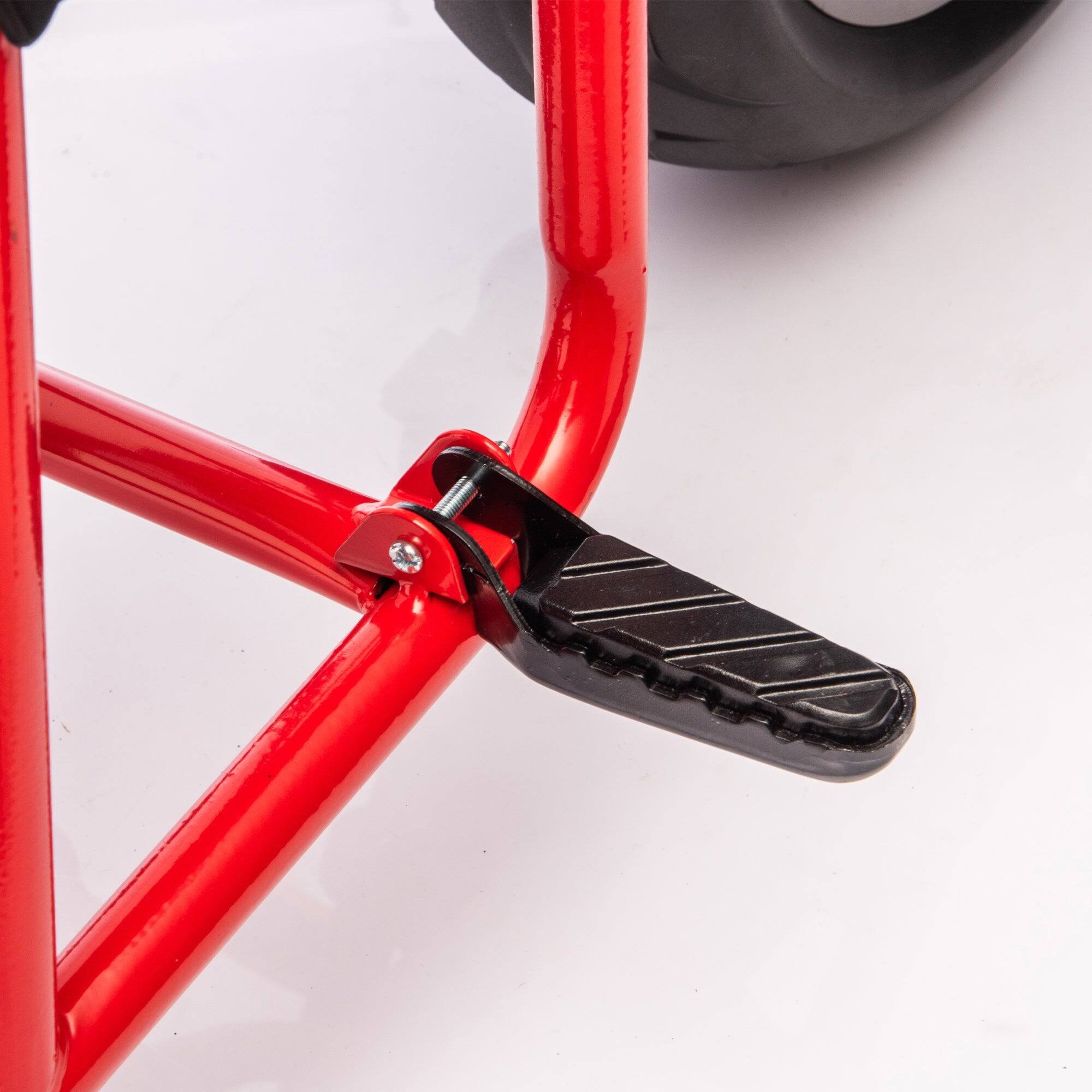 Alt View 9. BreeBe - 24V 300W Kids Ride-On XL Electric Muscle Motorcycle, 14in EVA Wheels, 11.18 MPH, Dual Suspension, Music & Light, Age 6+ - Red.