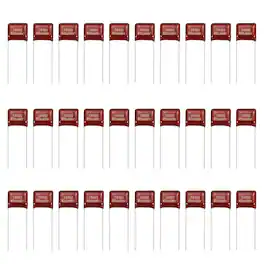 Unique Bargains - 30pcs 0.082uF 400V CBB21/22 Metallized Polypropylene Film Capacitor for Electronics and Lamps - Red