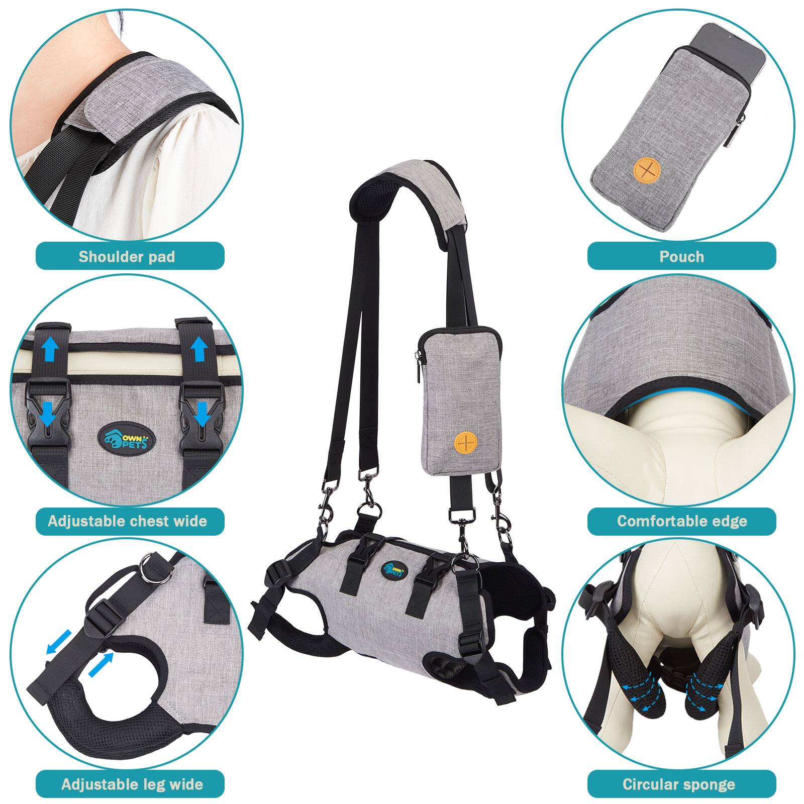 - Shoulder pad
- Pouch
- Adjustable chest wide
- Adjustable leg wide
- Comfortable edge
- Circular sponge