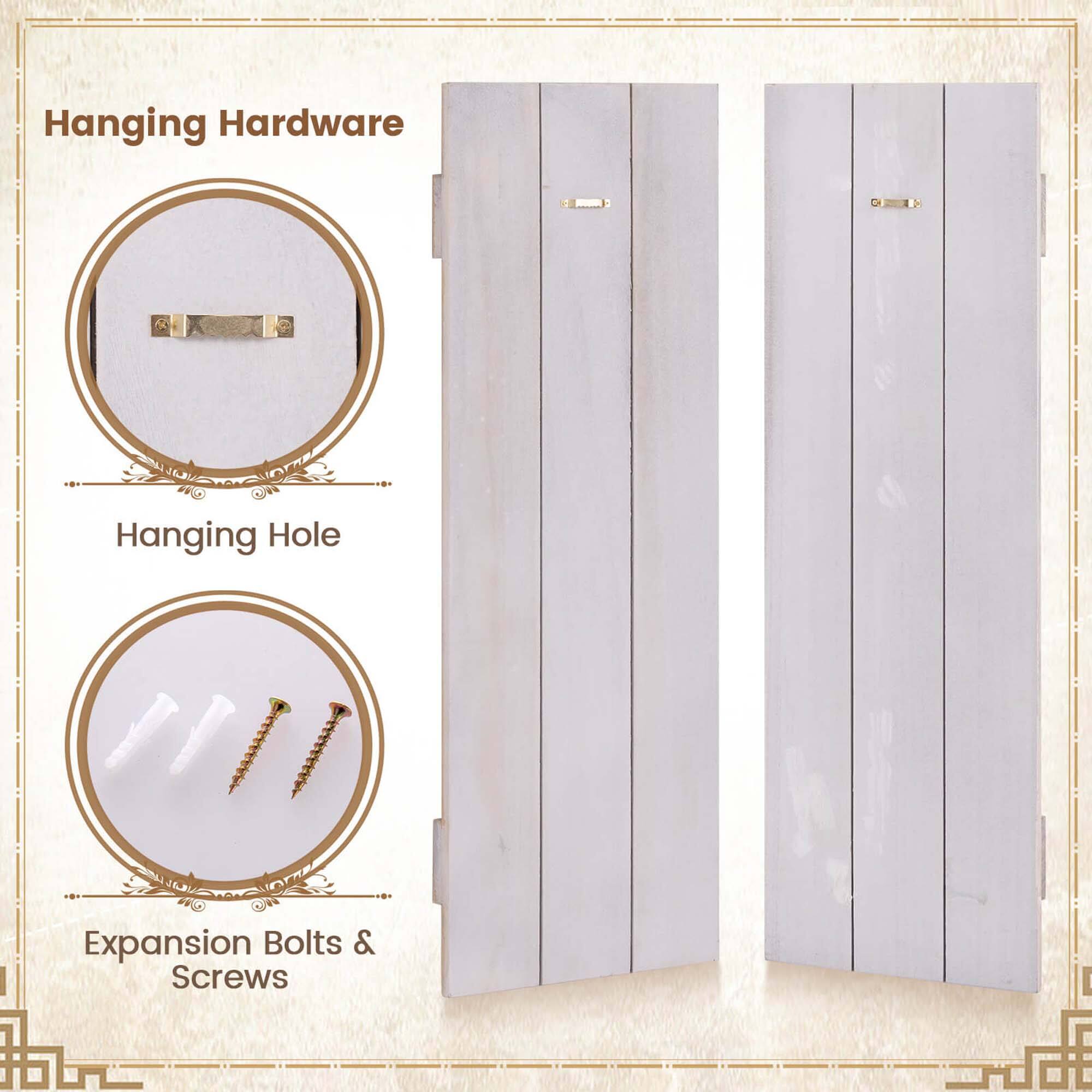 Hanging Hardware

Hanging Hole

Expansion Bolts & Screws