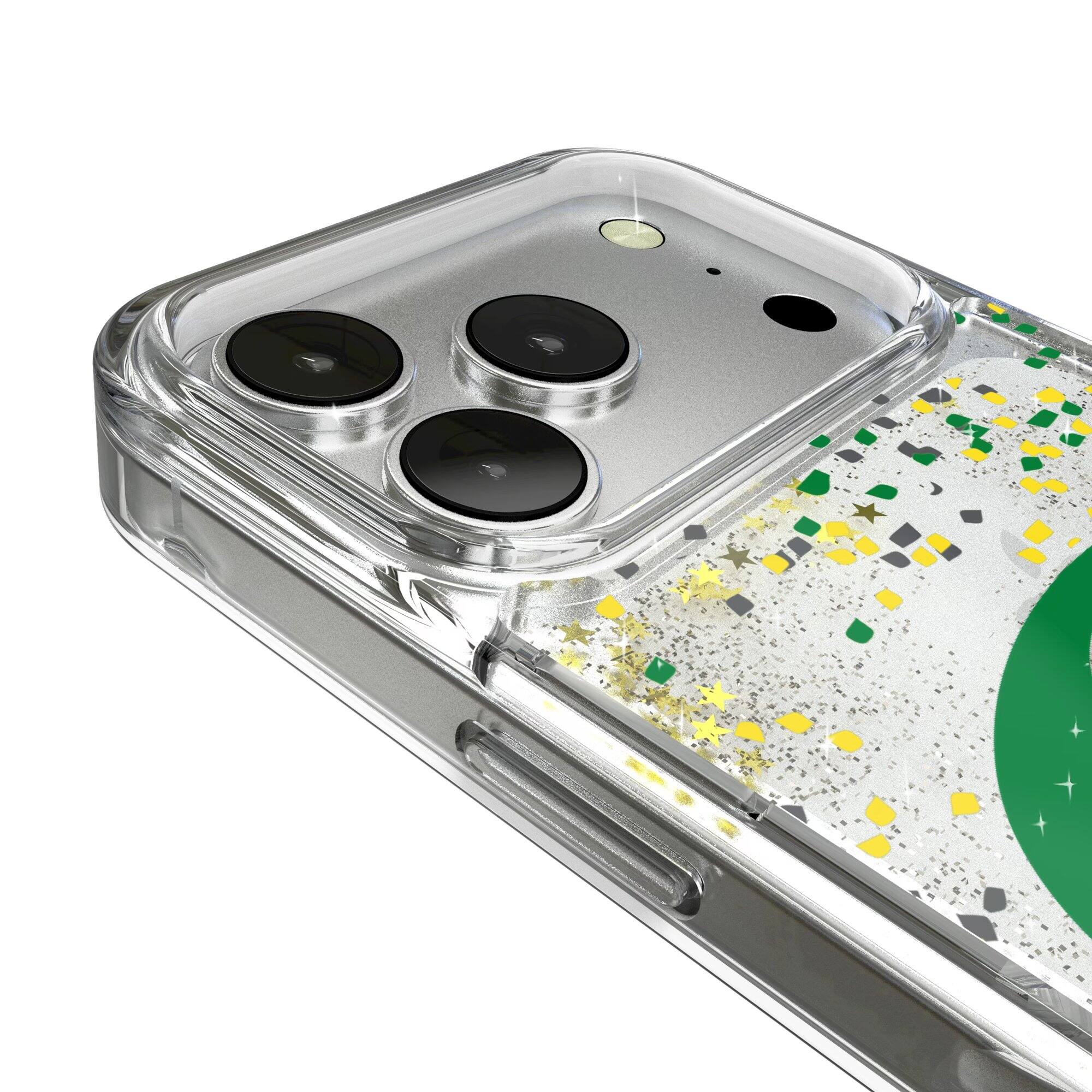 Alt View 2. Keyscaper - Oregon Ducks iPhone Glitter Confetti Design Case - 16 - Multicolor.