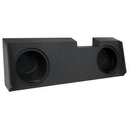 QPower - Dual 12" Sub Box - Chevy Silverado & GMC Sierra Crew & Double Cab 19-25 - Black