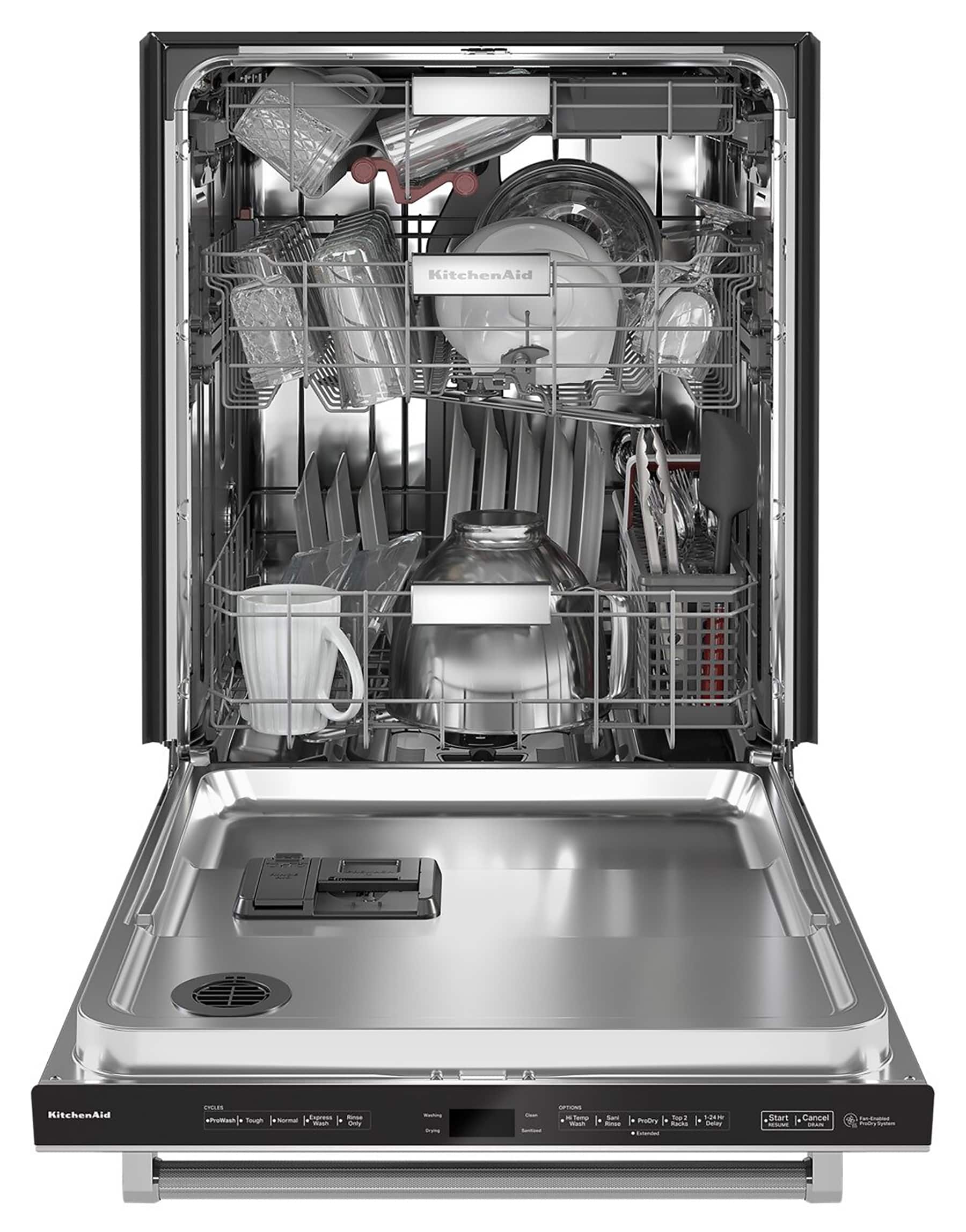 KitchenAid KitchenAid PLUS 1341 24-inch Stainless Steel Dishwasher with Tough Task Force, Tall Tub, and Easy Access Rack.
