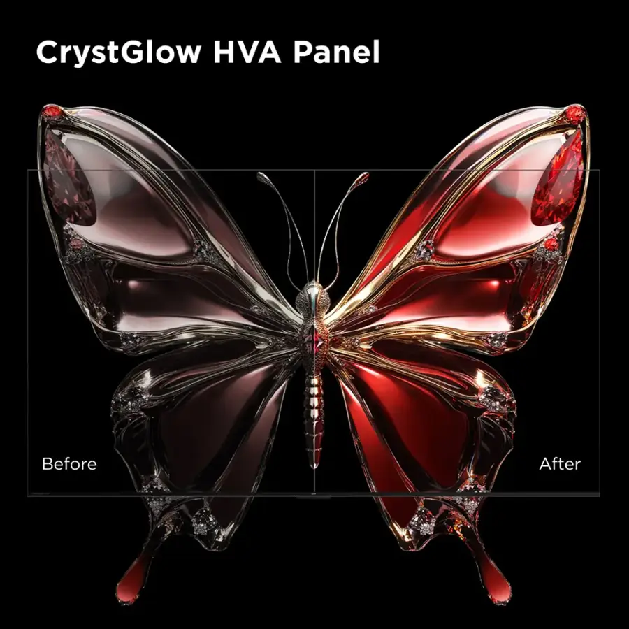 CrystGlow HVA Panel Before After