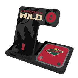 Keyscaper - Minnesota Wild 3-In-1 Wireless Charger - Multicolor