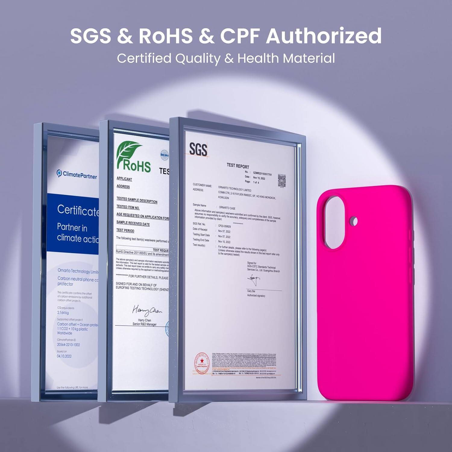 SGS & RoHS & CPF Authorized Certified Quality & Health Material

ClimatePartner Certificate Partner in climate action
RoHS TES
NTUGANE ADOHESS DESTED SANTS IESRIPTION TPE DN N AGE MERSTER ON MELICATION I SAMPLE RECENEE NS TEET PERIOO i Saoraing - ao waier peftmed

SGS TEST REPORT -as t - - 1a IMFUM - - TA AE COMN UN - M KOWOON - Terpi -  Alue - -  i - - - - - - d -N - - t - Swily - - N - Tiy T - - 1 A - Te Site - we N - - - - - - Omarto technology Limi Carbon neutra phone o profector t c - o 2.164kg Scmoco Caner othet Oneon crote 1C0P 1Oag piadie Woldunte nR 30M4.2015

FO PURTHER DETALE PLEMSE SIGNED FOW AND N REHALT OF EUROFNE TESTING LOG.OO SHEE Hanln re Chan Seroa  w ur Kson - - l - Sara - - - N - d.2000