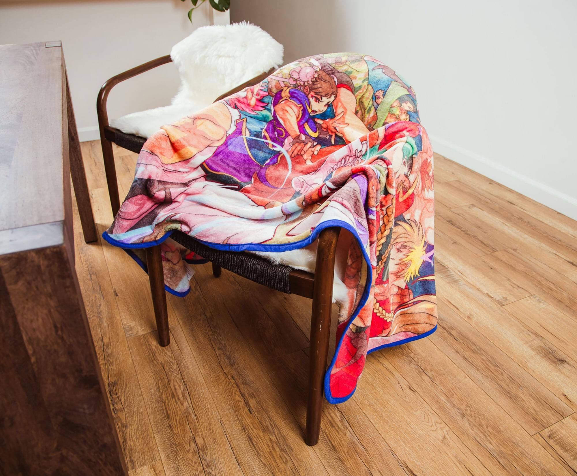 Alt View 4. Toynk - Street Fighter Fleece Throw Blanket | 45 x 60 Inches - Purple.