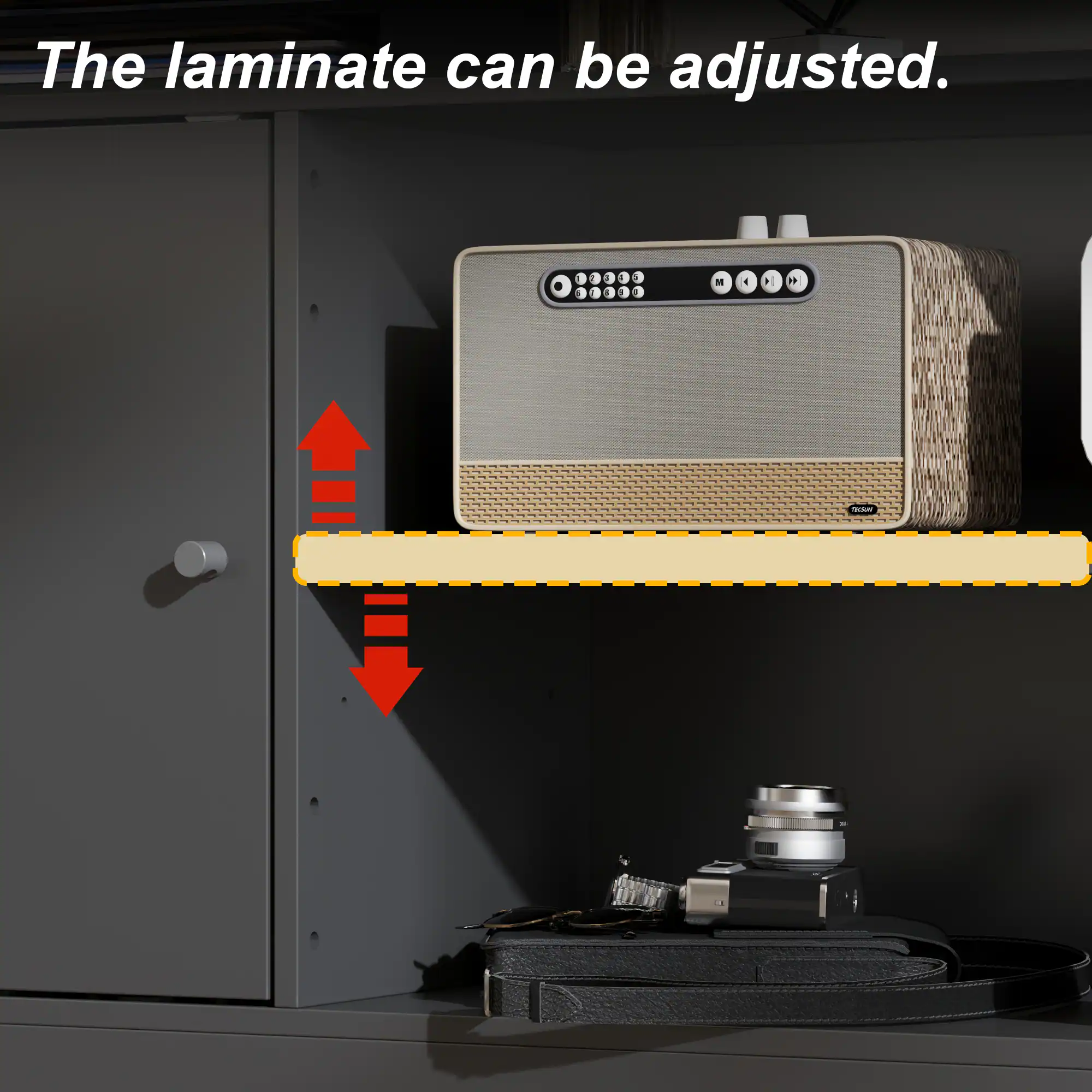 The laminate can be adjusted.