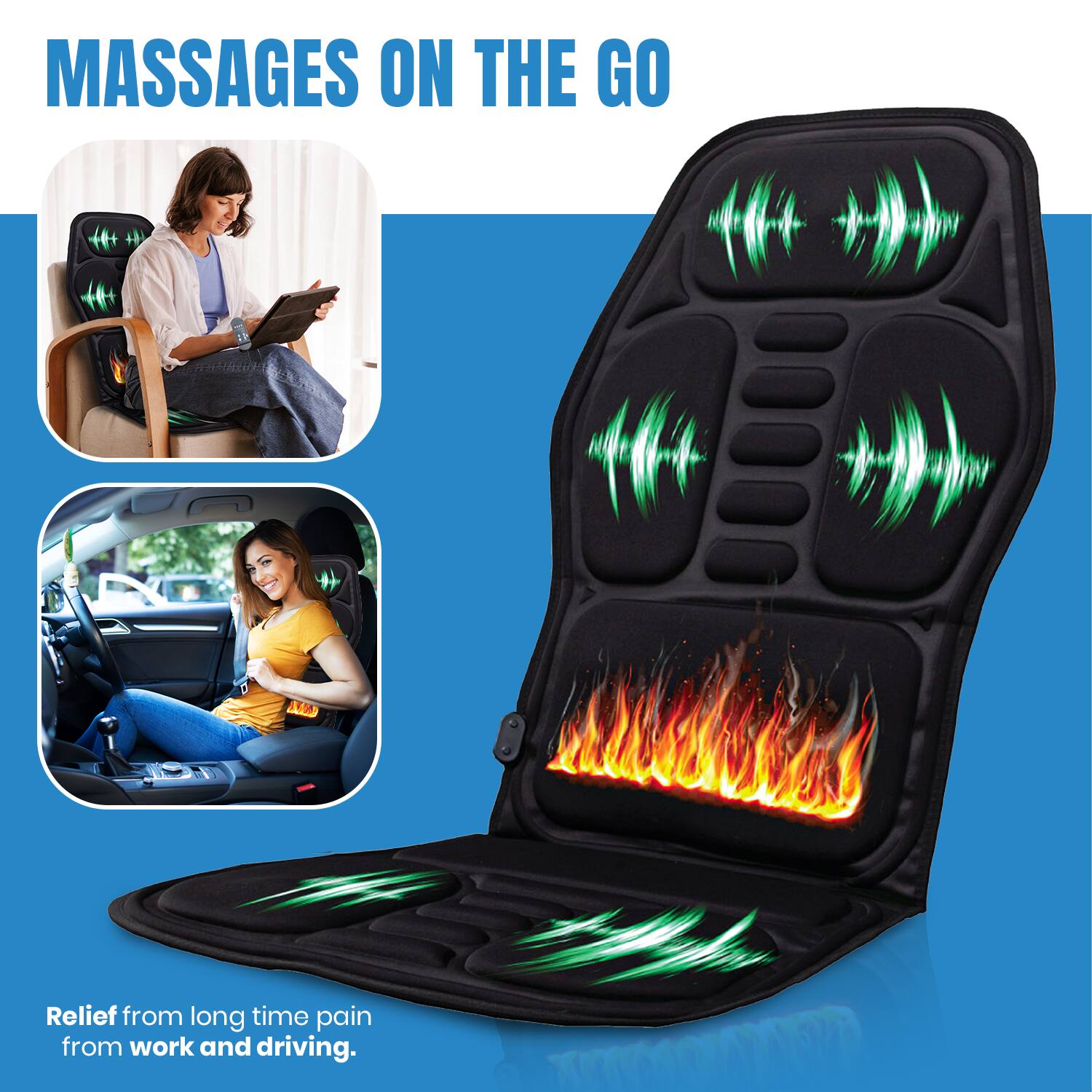 MASSAGES ON THE GO

Relief from long time pain from work and driving.