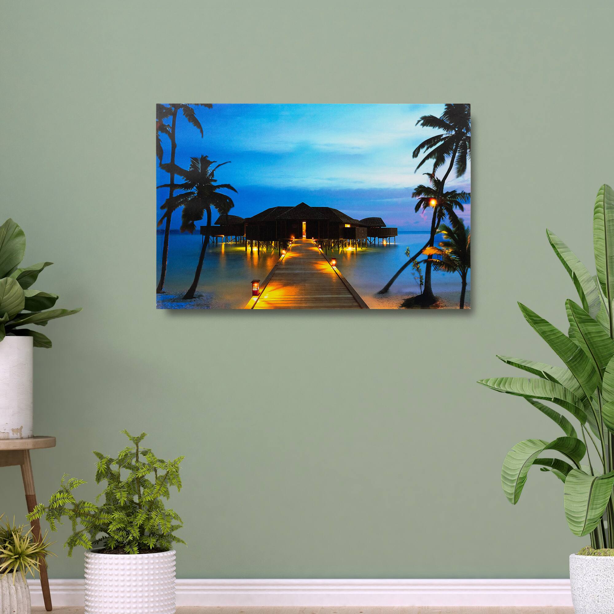 美品 LEDライトアップアートパネル スカイビュードライブイン 壁掛け Best Buy
