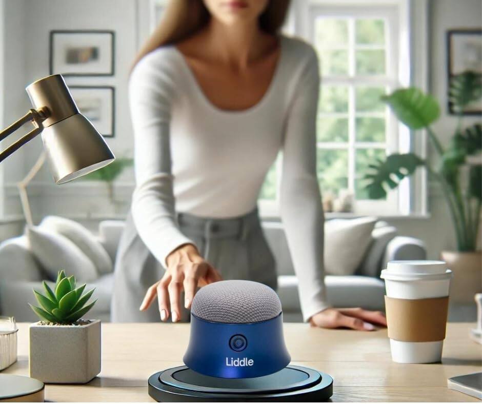 Alt View 2. Liddle Speaker - Liddle Speaker Pro - Magnetic Portable Bluetooth Speaker - Blue.