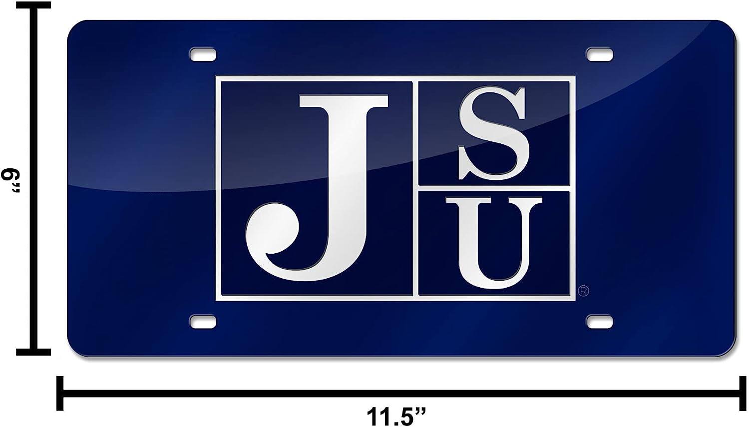 Alt View 4. Rico Industries - Jackson State Tigers Blue Mirrored Laser Cut License Plate Laser Tag - Multi.