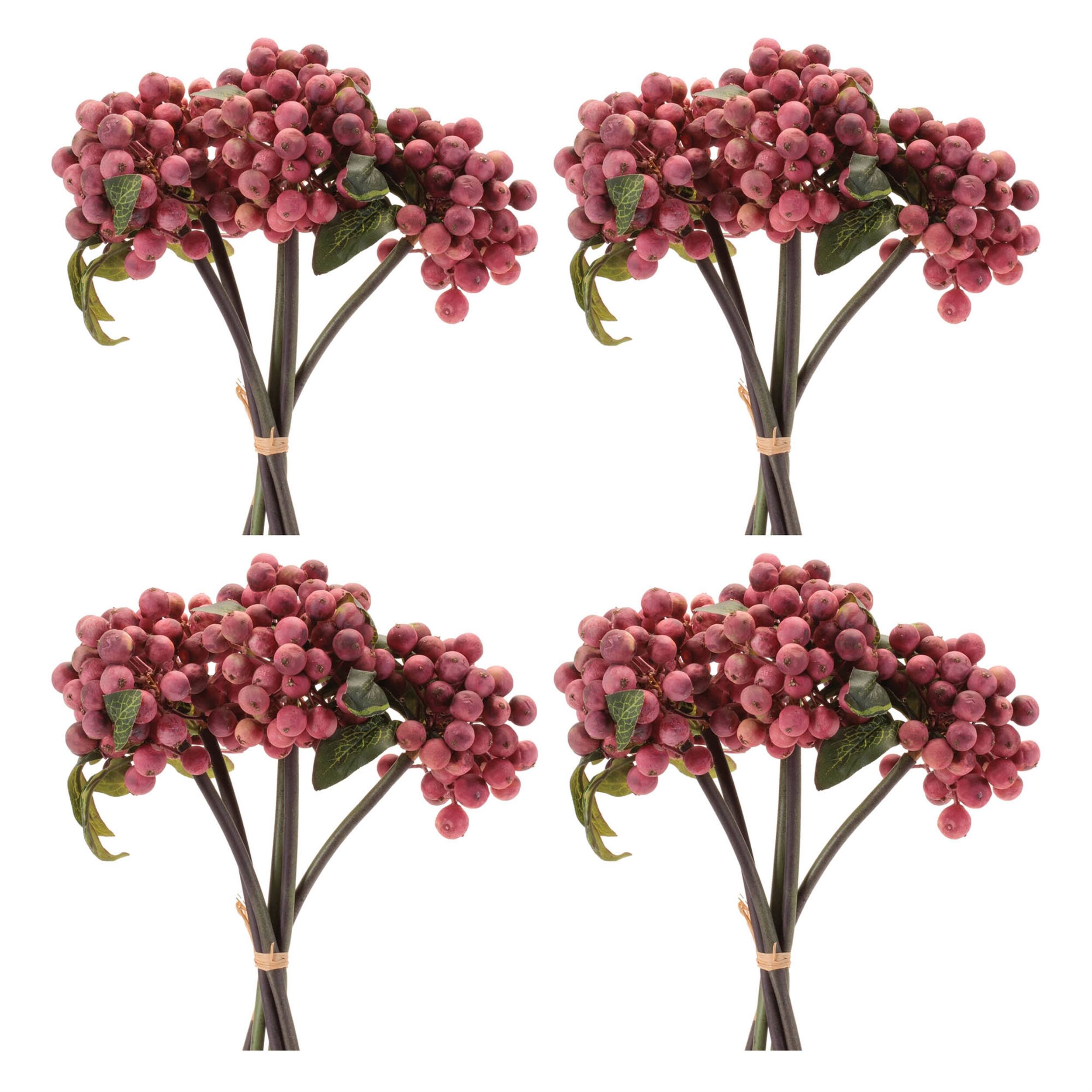 Left. BreeBe - Berry Stem Bundle (Set of 4) - Red, Green.