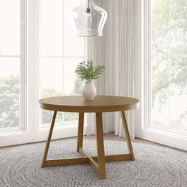 Plank+Beam - Classic Round Dining Table (47in / 1194mm) - Pecan Wirebrush