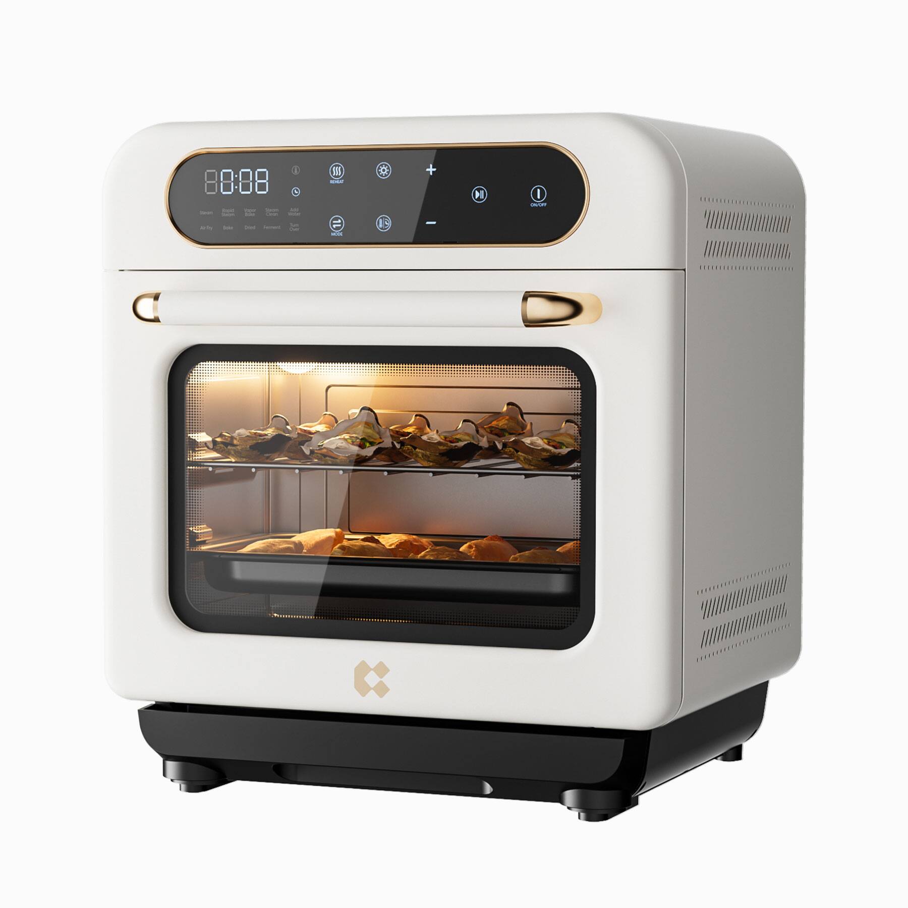 Left. Ciarra - Nosh 8-in-1 Steam Oven - Ivory Mist.