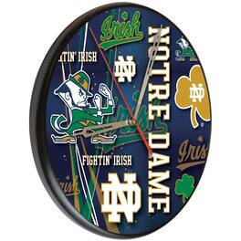 Holland Bar Stool Co. - Notre Dame Fighting Irish 13'' Team Printed Wood Clock - Multicolor