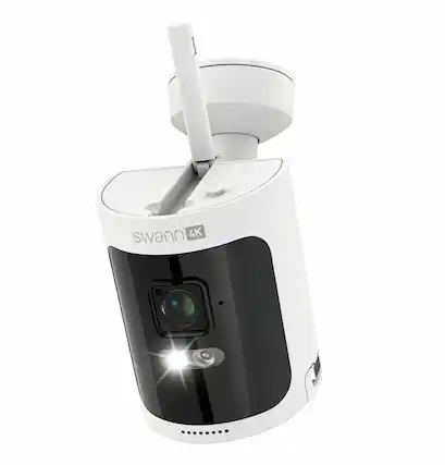 Front. Swann - 4K Ultra HD Security Camera Extra 4K Wireless Camera for AllSecure4K Kits - White.