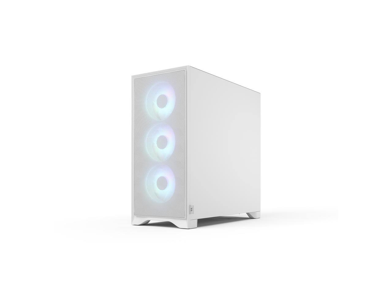 Alt View 9. Fractal Design - Fractal Design Pop 2 Air White RGB - Tempered Glass - Mesh Front Panel - 3x 120mm RGB Fans - Spacious ATX/mATX/ITX Case - White.