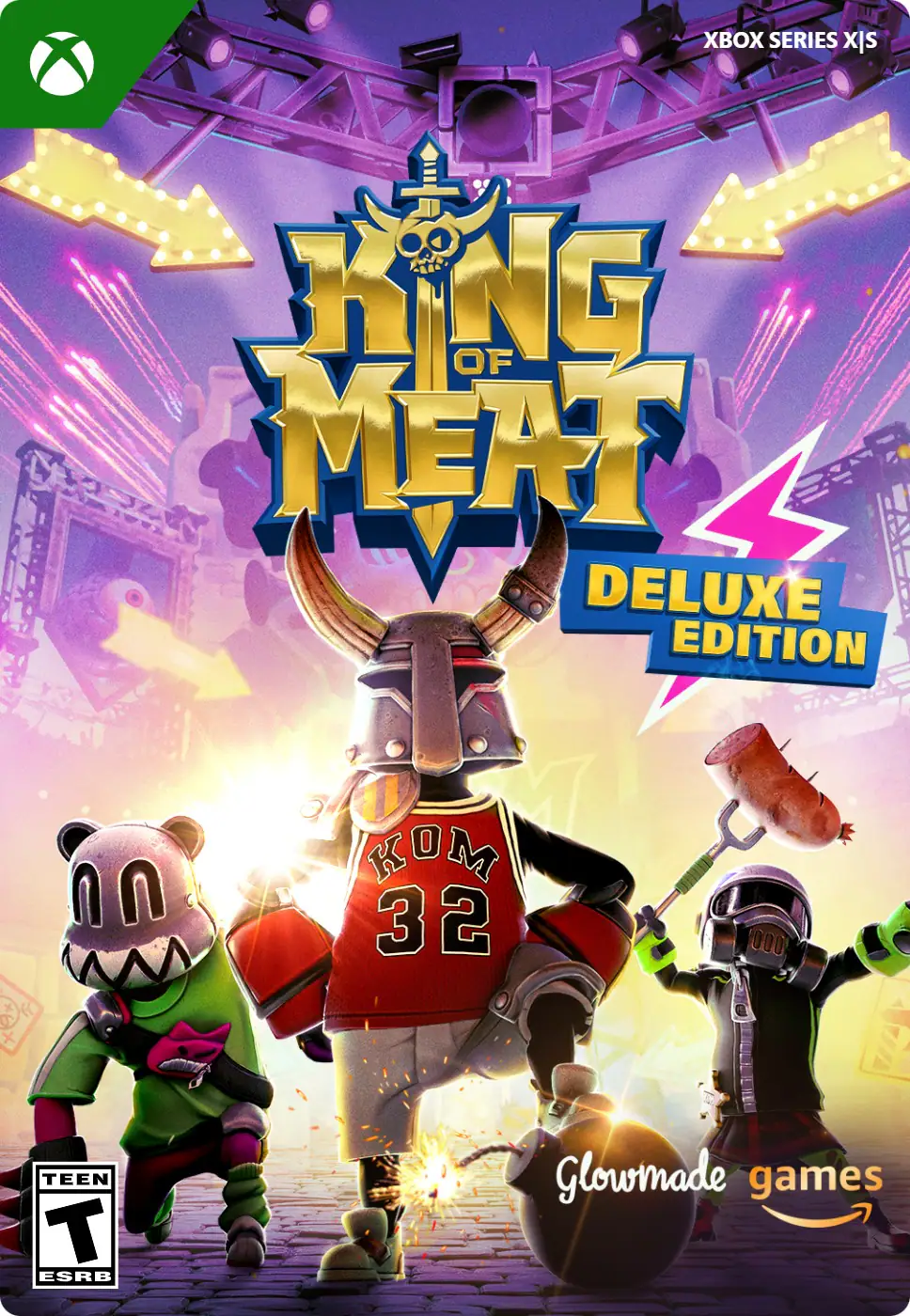 XBOX SERIES X|S

KING OF MEAT

DELUXE EDITION

KOM 32

TEEN T ESRB

Glowmade games - T (Teen 13+)