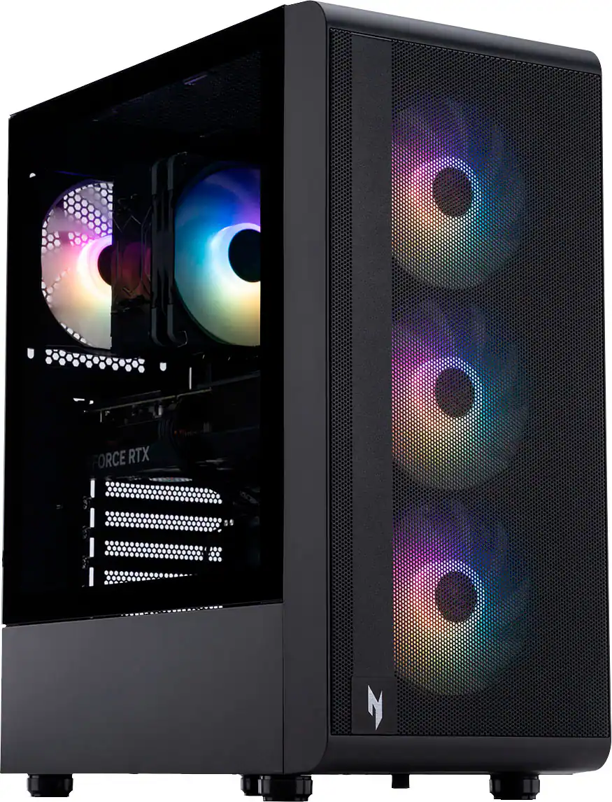 Acer - Nitro 60 Gaming Desktop - AMD Ryzen 9 7900 - 32GB DDR5 Memory - NVIDIA GeForce RTX 5070 - 1 TB SSD - Black