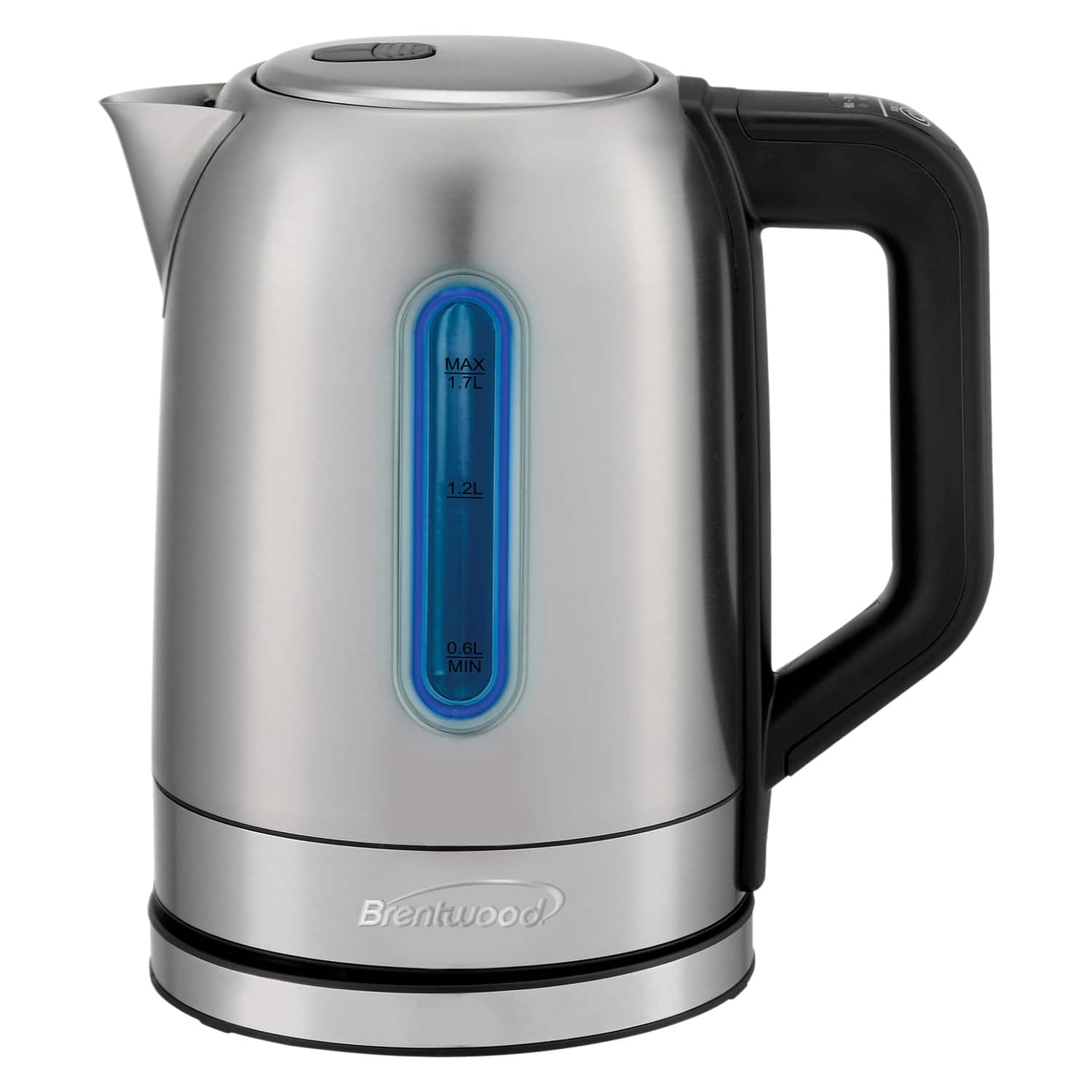 Brentwood - 1500 Watt Stainless Steel 1.7 Liter Electric Kettle with 5 Temperature Presets - Silver - Thumbnail 3