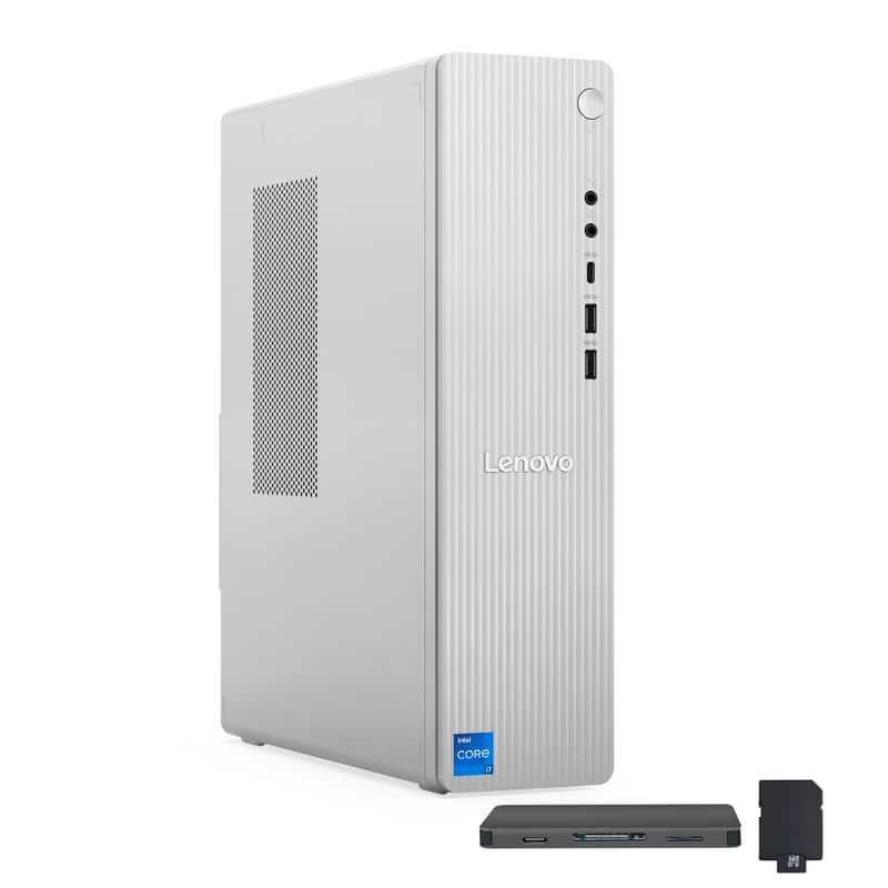 Lenovo - IdeaCentre Tower,Intel Core i7-14700,64GB RAM,4TB SSD+1TB Docking Station,Intel UHD Graphics 770,Win 11 Pro - Gray