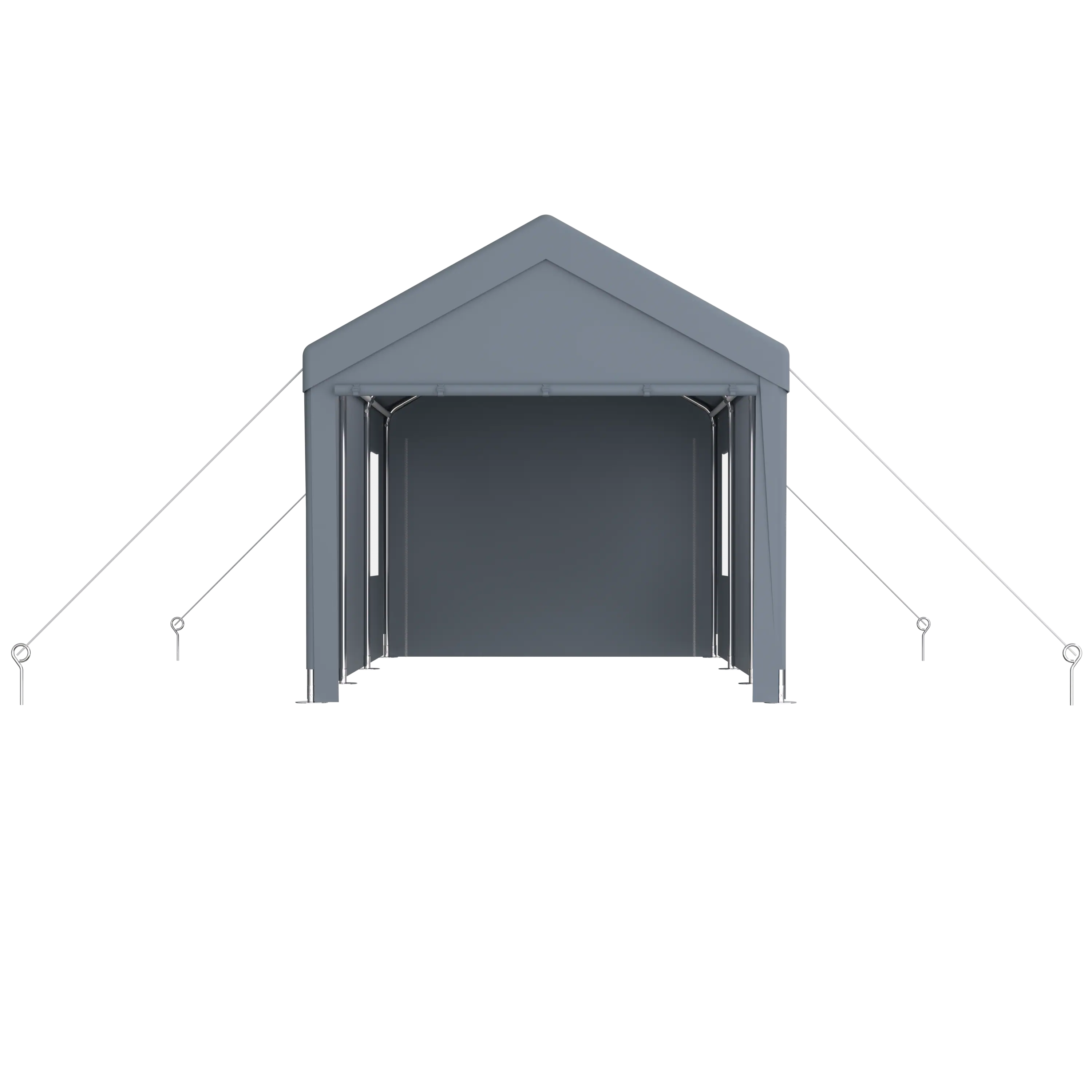 Left. LOVMOR - 12x20FT Carport Polypropylene Canopy Party Tent Anchor Kit for Outdoor Garden Grey.