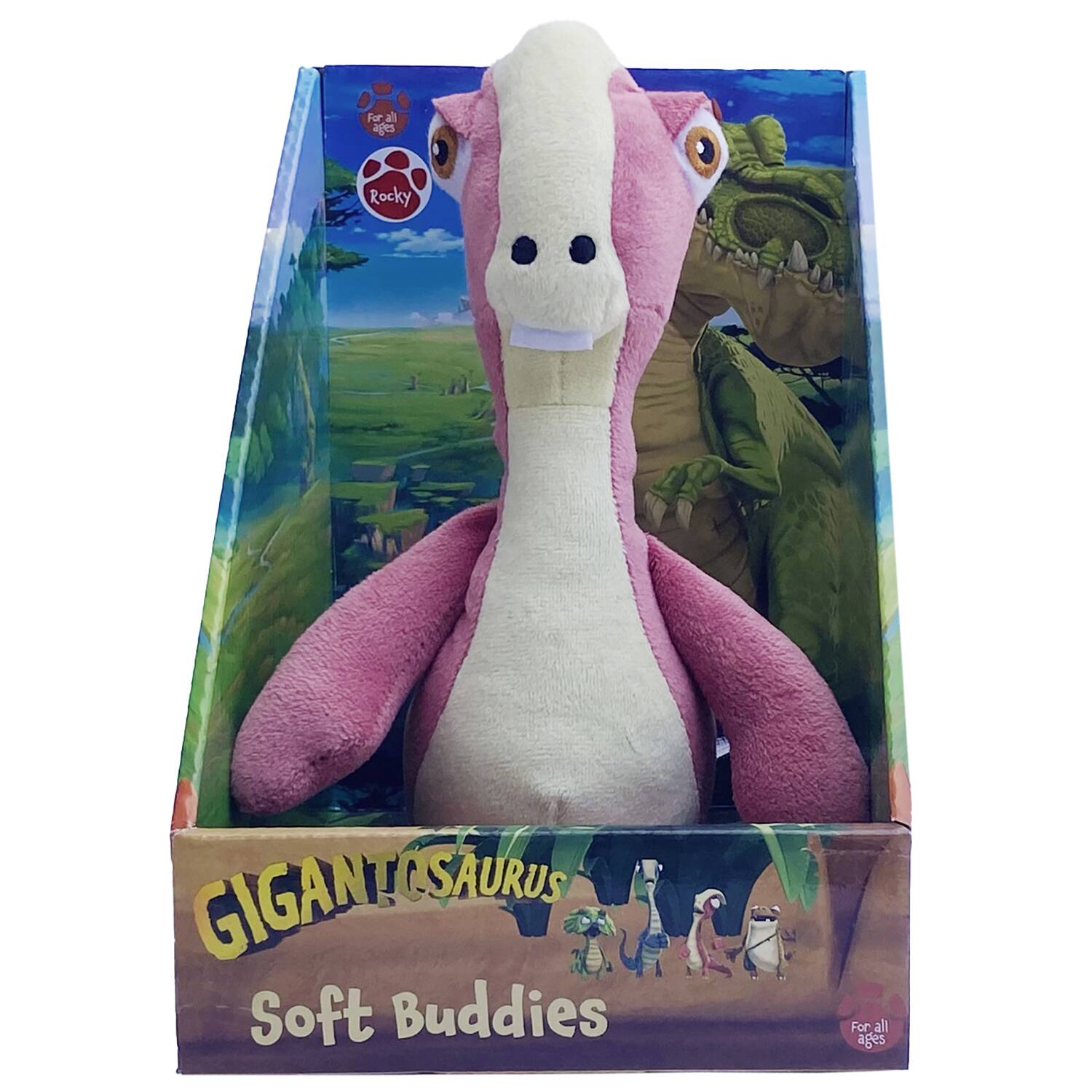 For all ages  
Rocky  
GIGANTOSAURUS Soft Buddies  
For all ages