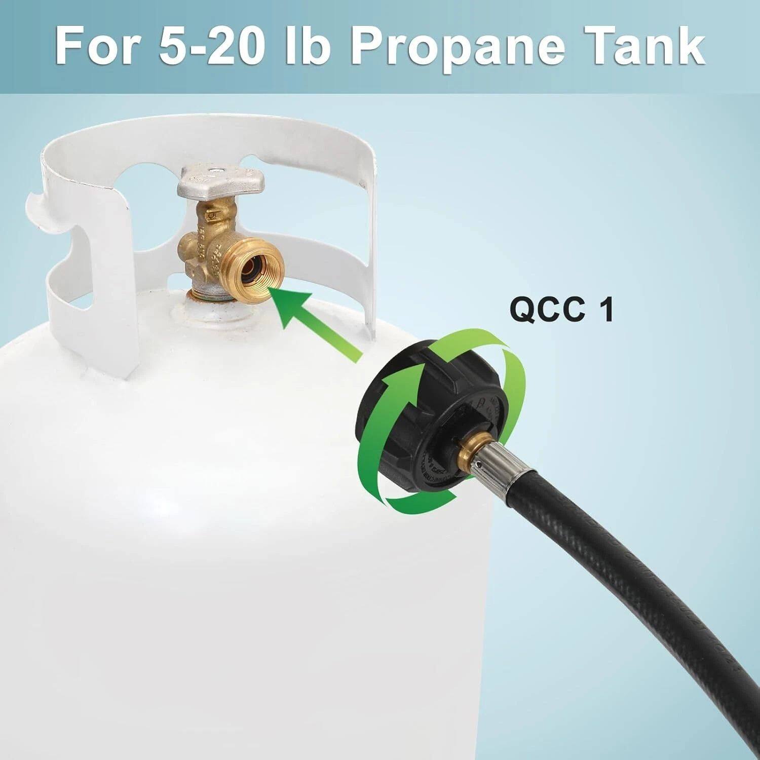 For 5-20 lb Propane Tank  
QCC 1