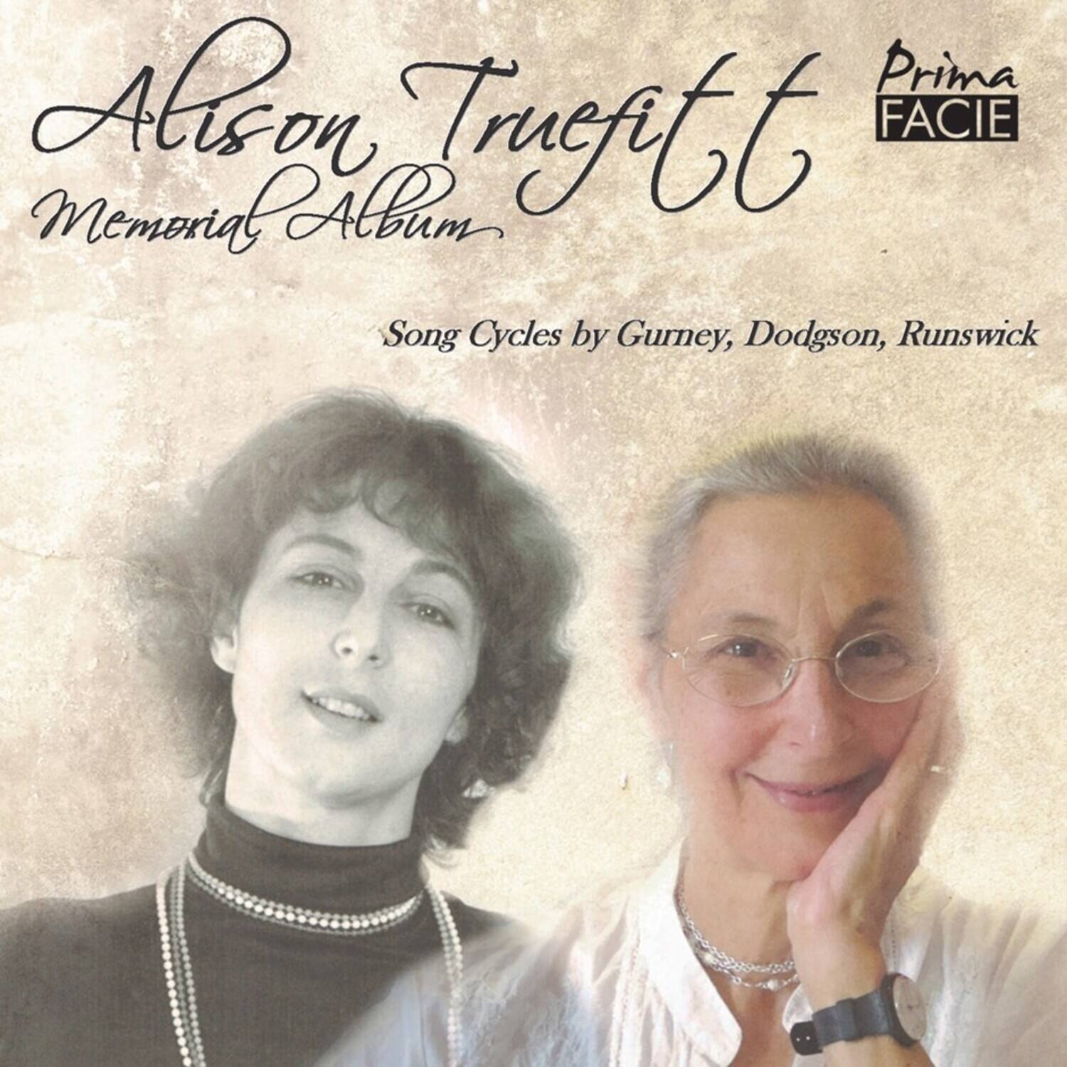 Alison Truefitt - Memorial Album: Songs By Gurney, Dodgson & Runswick   - COMPACT DISCS [CD] price history on PriceWatchPro