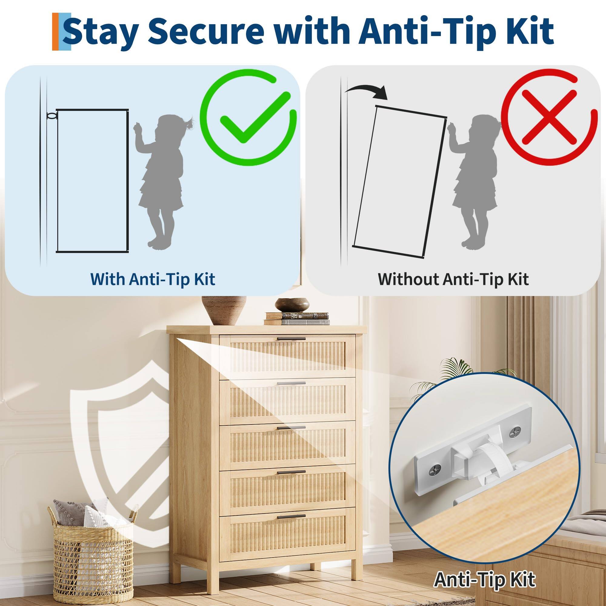 Stay Secure with Anti-Tip Kit

With Anti-Tip Kit

Without Anti-Tip Kit

Anti-Tip Kit