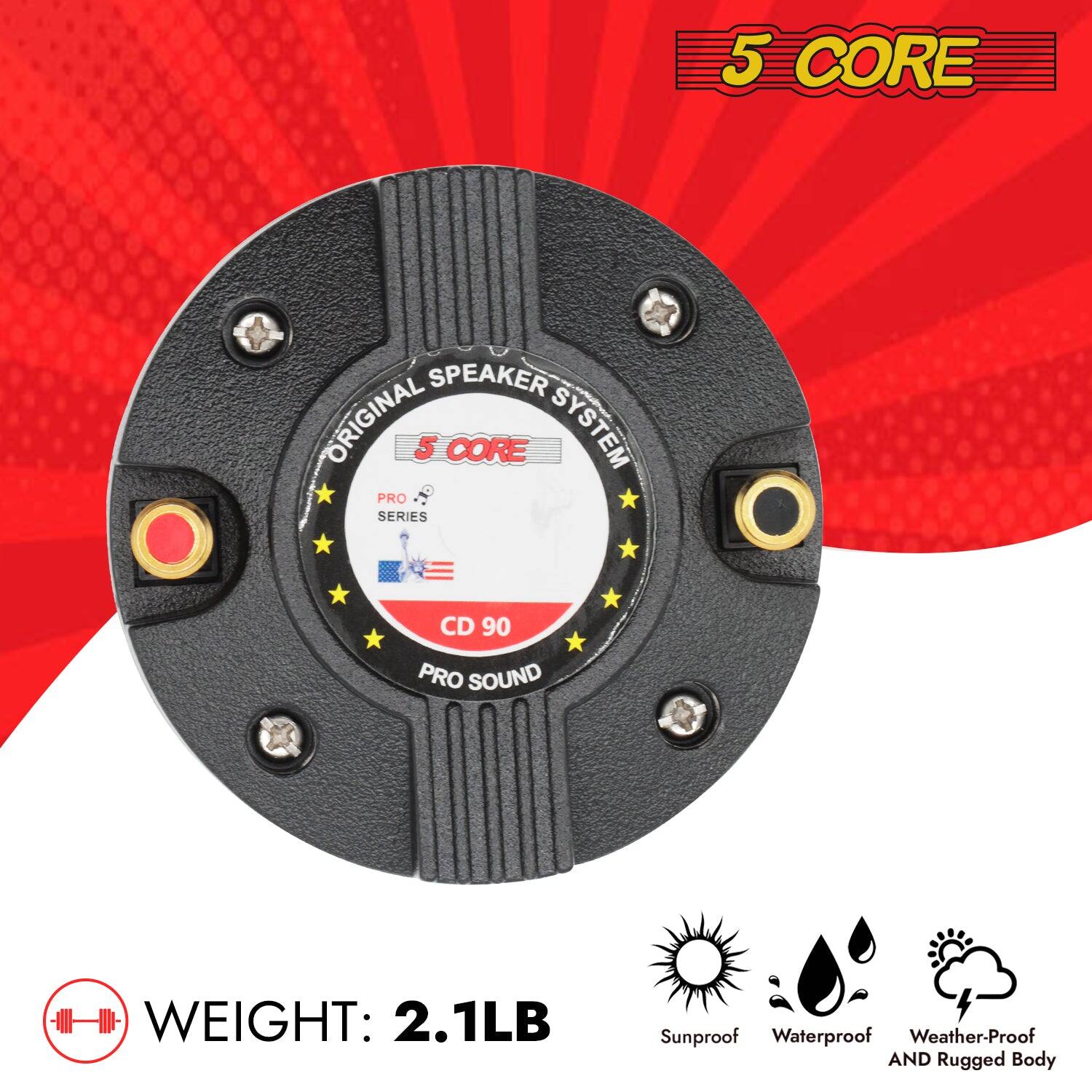 5 CORE Compression Driver Titanium Voice Coil 200W Peak Audio Horn