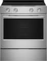 KitchenAid - 30 in. Wide 5 elements 5.3 cu. ft. Smart Slide-In Electric Convection Range with Steam/Self Clean and Convection Cooking - PrintShield Stainless Finish