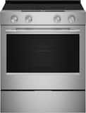 KitchenAid - 30 in. Wide 5 elements 5.3 cu. ft. Smart Slide-In Electric Convection Range with Steam/Self Clean and Convection Cooking - PrintShield Stainless Finish