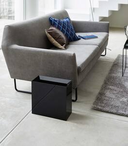 Yamazaki Home - Trash Can - Wide - Black