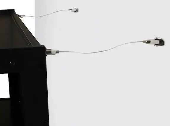 Front. Mount-It! - Furniture Child Safety Straps with Adjustable Length and Heavy‑Duty Anchoring Hardware for Tip Prevention - Silver.