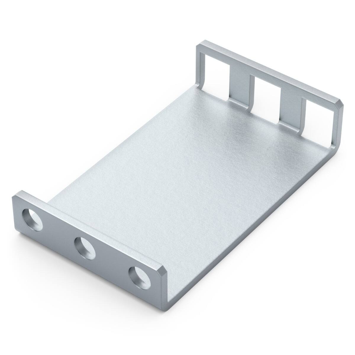 Front. RackSolutions - RackSolutions 1U Adapter Bracket, 2 Bends, 2.90 in Depth, Adjustable Rack Installation Depth - Metallic.