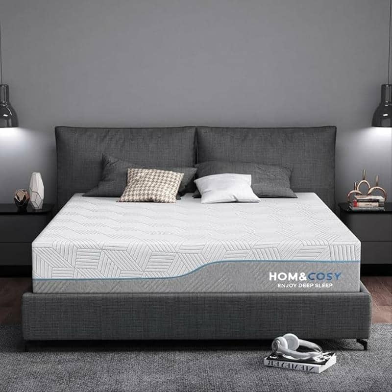 Dyonery - Soft mattress, 14 inch memory foam bed mattress,high-quality cool green tea/gel mattress, ,Queen Size - White