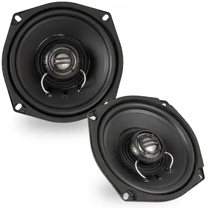 Front. NVX - XFHD5R 300W RMS 5.25in XF-Series 2-Ohm Rear Tour-Pak Speakers for Select 1998-2013 Harley-Davidson Touring Model.