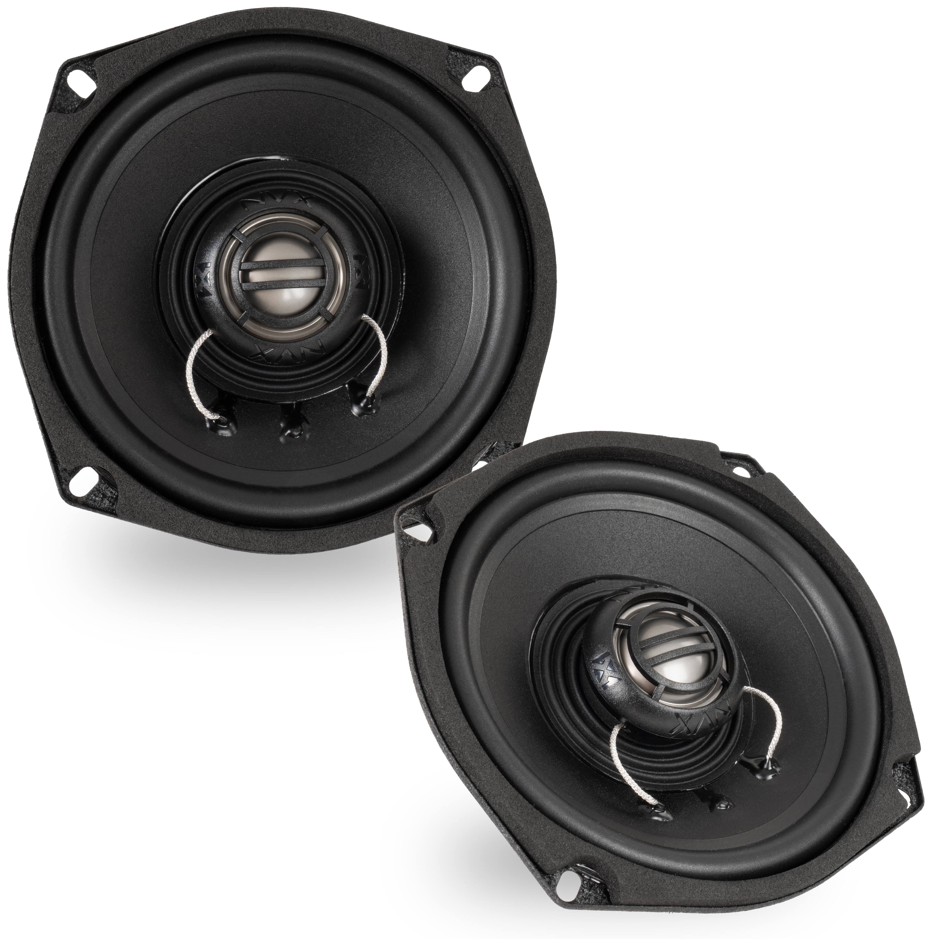 Front. NVX - XFHD5R 300W RMS 5.25in XF-Series 2-Ohm Rear Tour-Pak Speakers for Select 1998-2013 Harley-Davidson Touring Model.