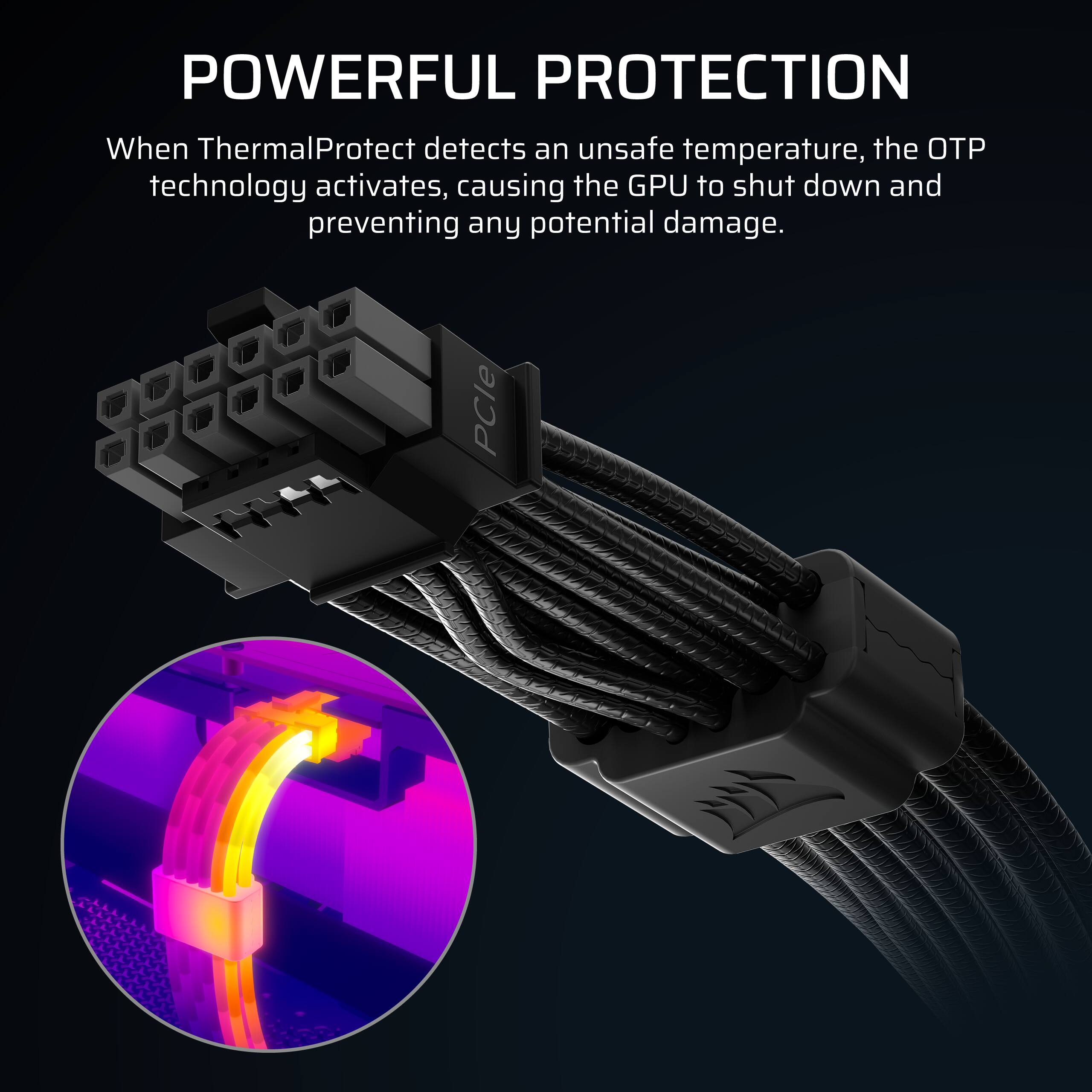 POWERFUL PROTECTION

When ThermalProtect detects an unsafe temperature, the OTP technology activates, causing the GPU to shut down and preventing any potential damage.