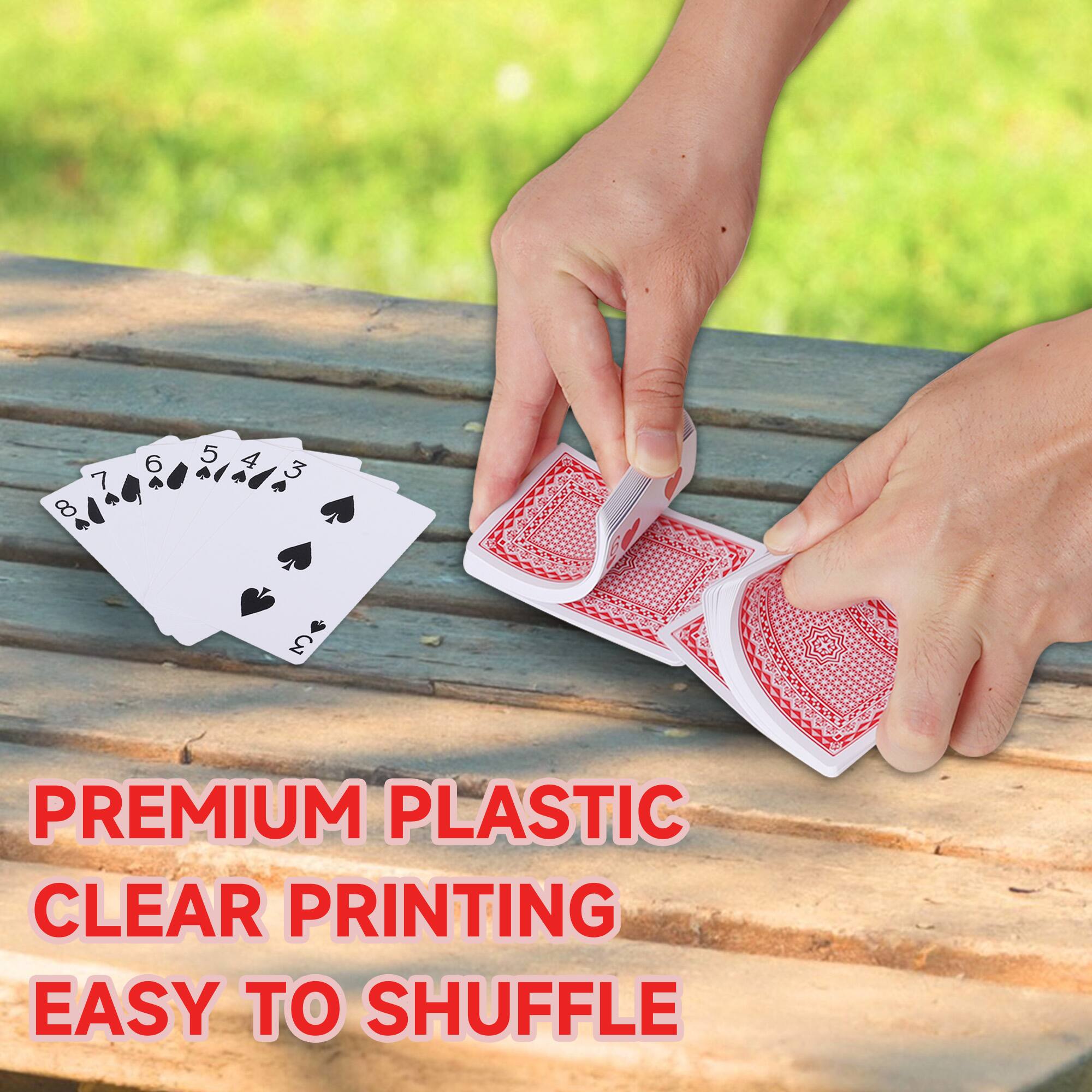 GSE Games & Sports Expert 2 Deck 100% Waterproof Plastic Playing