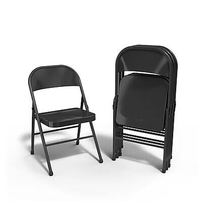 Alt View 2. Staples - Staples® Metal Office Stacking & Folding Chair, Black, 4/Pack (51501) - Black.