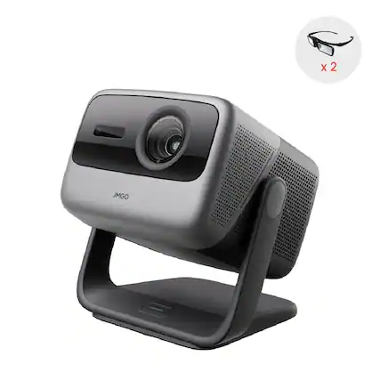 Front. JmGO - JMGO N1S Ultimate Triple Laser 4K UHD Projector 3300 Lumens, 300" Auto Adjustment, Dolby Audio Blu-ray 3D Home Theater - Dark Grey.