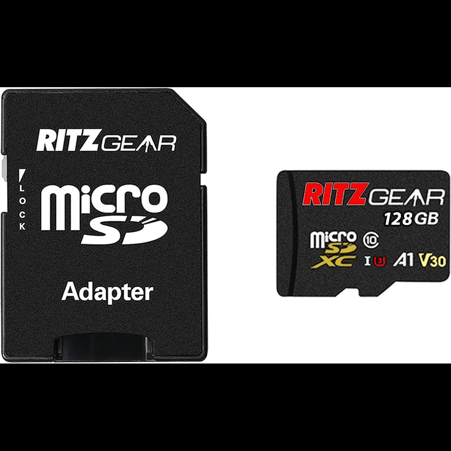 RITZ GEAR LOCK Micro SD Adapter RITZ GEAR 128GB Micro SDXC I U A1 V30