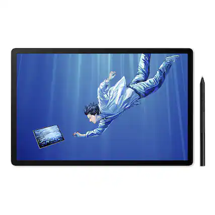 Front. Wacom - Wacom MovinkPad Pro 14 14" OLED All-in-One Mobile Drawing Tablet, Light Gray - Light Gray.