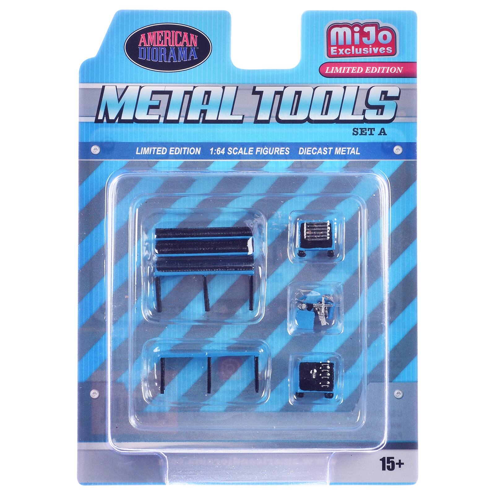 AMERICAN DIORAMA Exclusives LIMITED EDITION METAL TOOLS SET A  
LIMITED EDITION 1:64 SCALE FIGURES DIECAST METAL  
15+